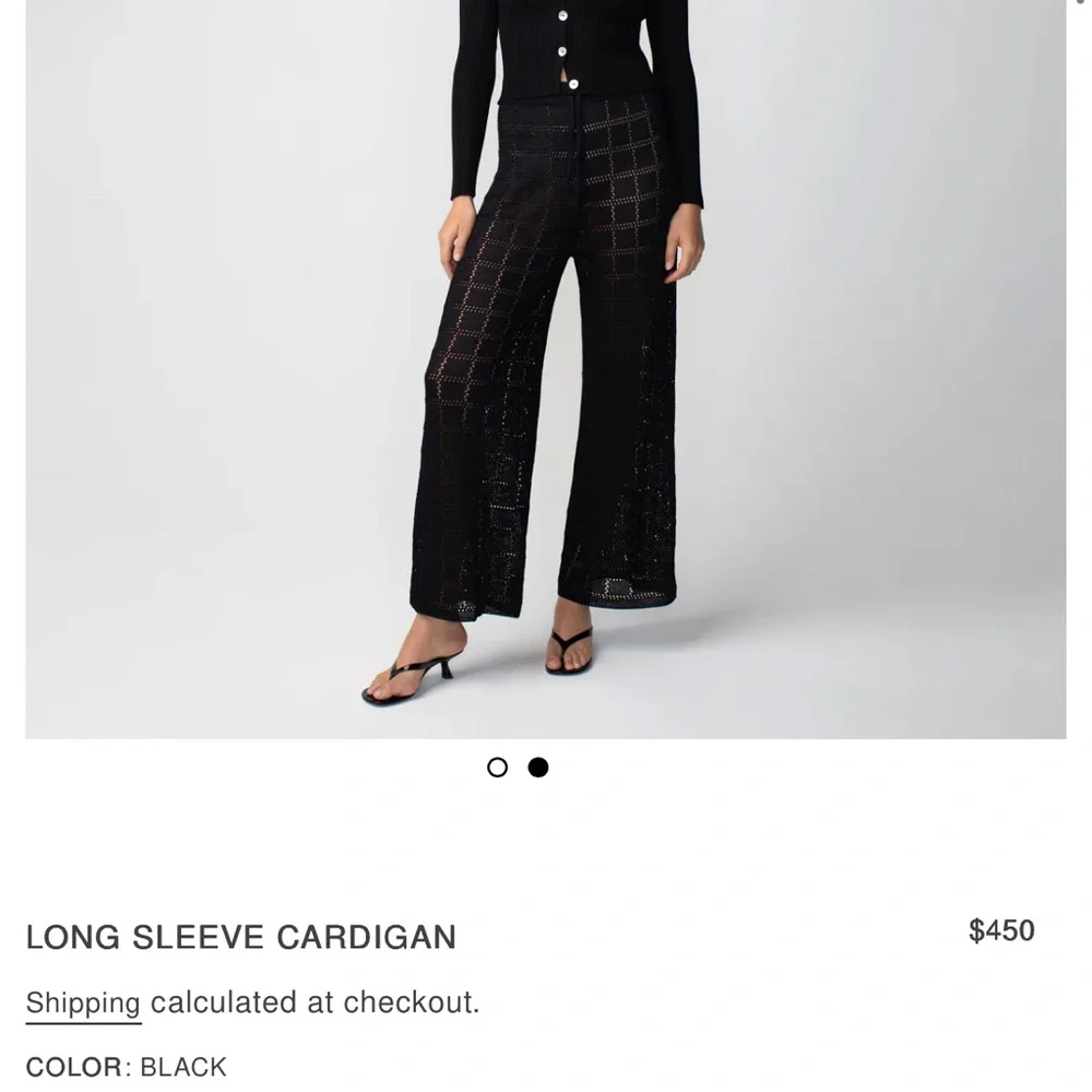 Calle Del Mar long sleeve cardigan black medium - Picture 8 of 9